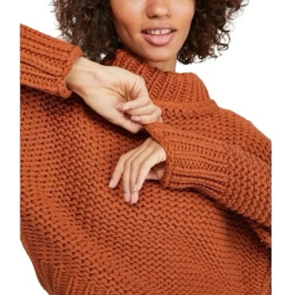 FREE PEOPLE | My Only Sunshine Cotton Blend Crew Neck Chunky Sweater Size XS - Picture 5 of 13